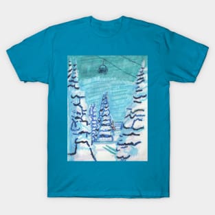 Winter Landscape with Cable Car T-Shirt